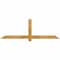 Ekena Millwork Eugene Rough Sawn Timber Gable Bracket, Western Red Cedar, 72"W x 24"H x 2"D x 4"F, 8/12 Pitch GBW072X24X0204EUG00RWR - alternate 1